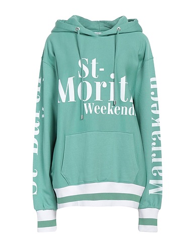 QUANTUM COURAGE Hooded sweatshirt Sage green 70% Cotton, 30% Modal