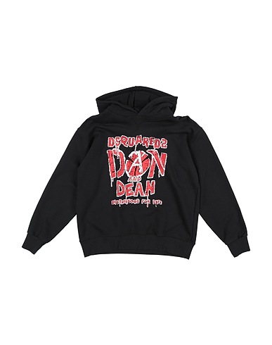 DSQUARED2 Hooded track jacket  Black 100% Cotton