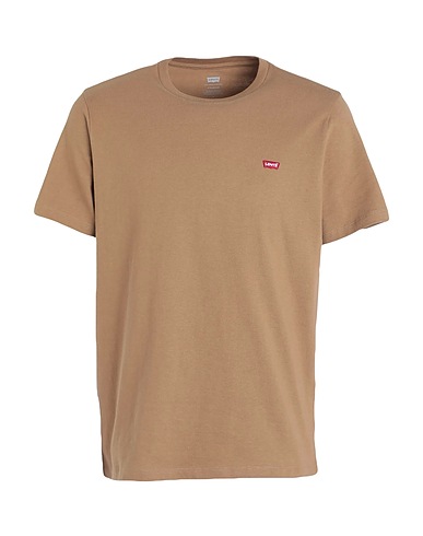 LEVI'S Basic T-Shirt SS ORIGINAL HM TEE BROWNS
 Sand 100% Cotton