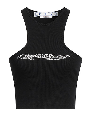 OFF-WHITE™ Top Schwarz 96% Baumwolle, 4% Elastan, Glas
