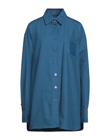 RAF SIMONS 無地シャツ＆ブラウス ブルーグレー コットン 100%