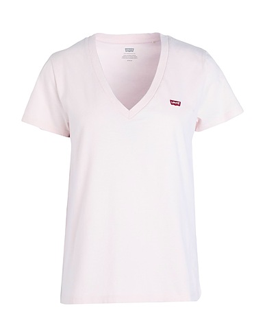 LEVI'S Basic T-Shirt PERFECT VNECK REDS
 Light pink 100% Cotton
