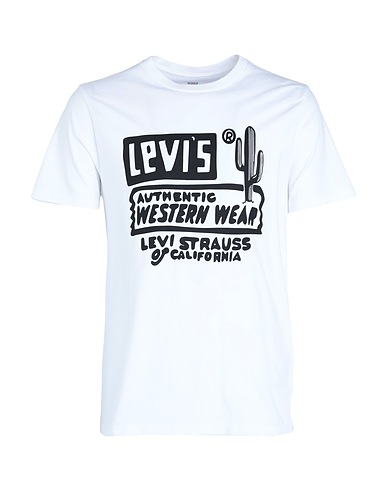 LEVI'S T-shirt GRAPHIC CREWNECK TEE WHITES
 Bianco 100% Cotone