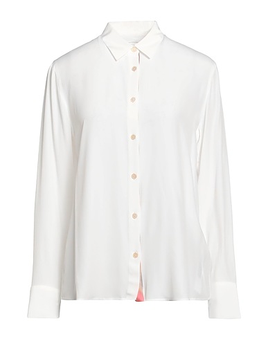 PS PAUL SMITH Solid colour shirts & blouses White 75% Acetate, 25% Silk, Polyester