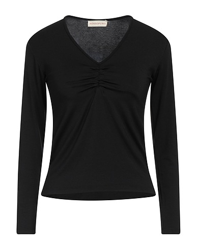ROSSOPURO T-shirt Black 96% Modal, 4% Elastane