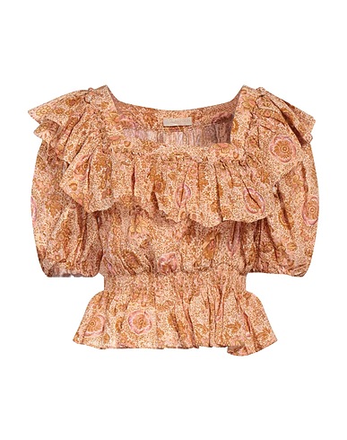 ULLA JOHNSON Top Camel 70% Cotton, 30% Viscose