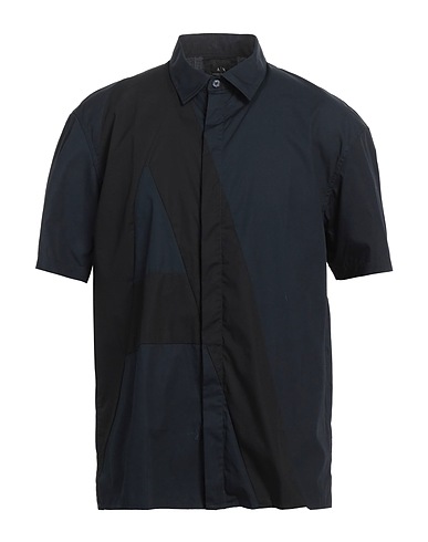 ARMANI EXCHANGE Patterned shirt Midnight blue 100% Cotton