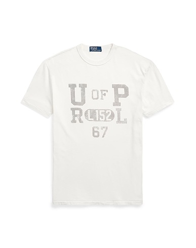 POLO RALPH LAUREN T-shirt CLASSIC FIT JERSEY GRAPHIC T-SHIRT
 Off white 100% Cotton
