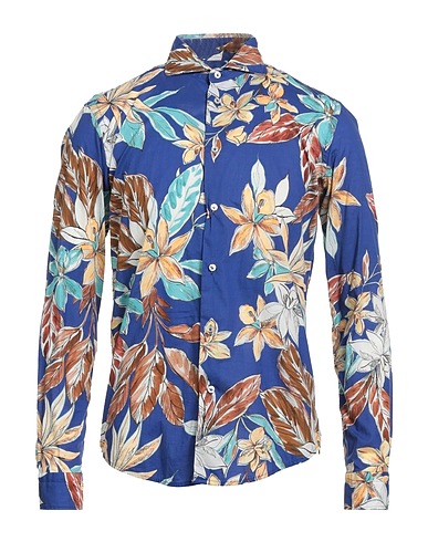 BRIAN DALES Patterned shirt Blue 100% Cotton