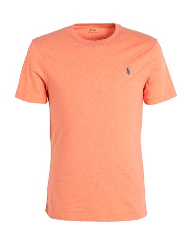 POLO RALPH LAUREN Basic t-Shirt CUSTOM SLIM FIT JERSEY CREWNECK T-SHIRT
 Μανταρινί 100% Βαμβάκι