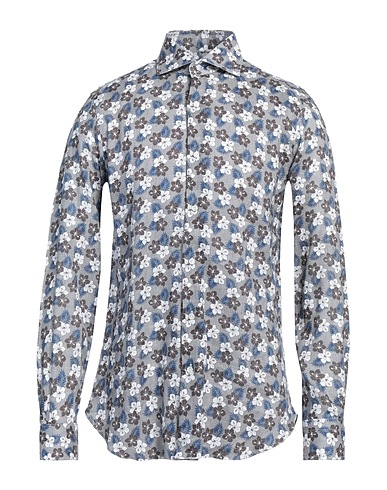 BARBA Napoli Linen shirt Grey 100% Linen