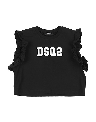 DSQUARED2 티셔츠 블랙 95% 코튼, 5% 엘라스테인
