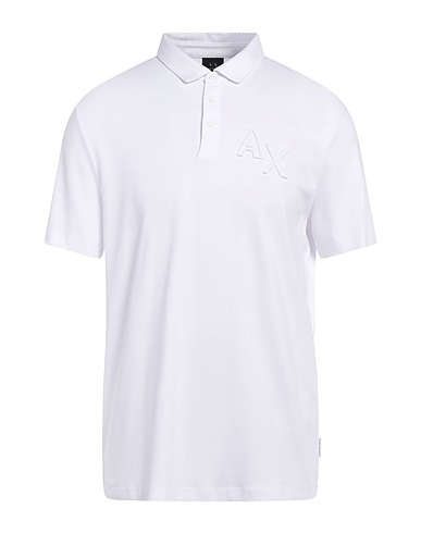 ARMANI EXCHANGE Polo shirt White 60% Cotton, 40% Modal