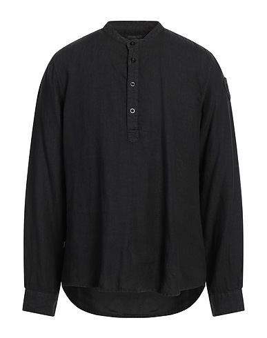 BLAUER. Linen shirt Black 100% Linen