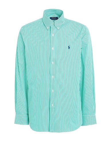 POLO RALPH LAUREN Camisas de rayas Verde 91% Algodón, 9% Elastán