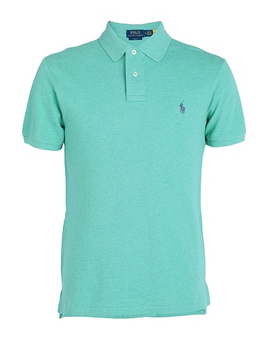 POLO RALPH LAUREN Polo shirt  SLIM FIT MESH POLO SHIRT 
 Sage green 100% Cotton