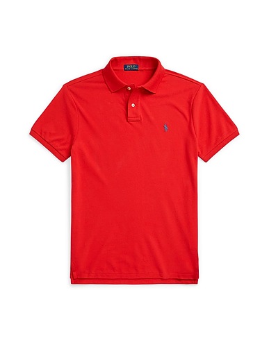 POLO RALPH LAUREN Polo shirt  SLIM FIT MESH POLO SHIRT 
 Red 100% Cotton