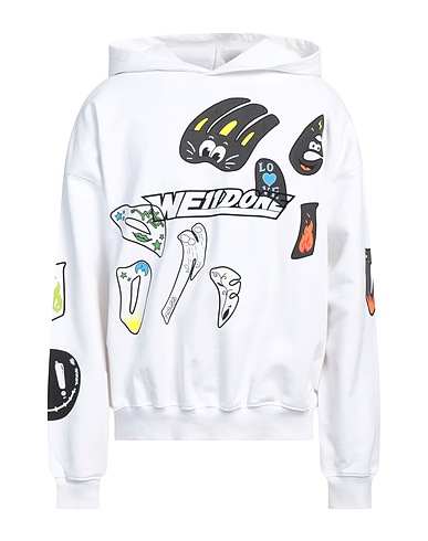 WE11 DONE Hooded track jacket  White 100% Cotton