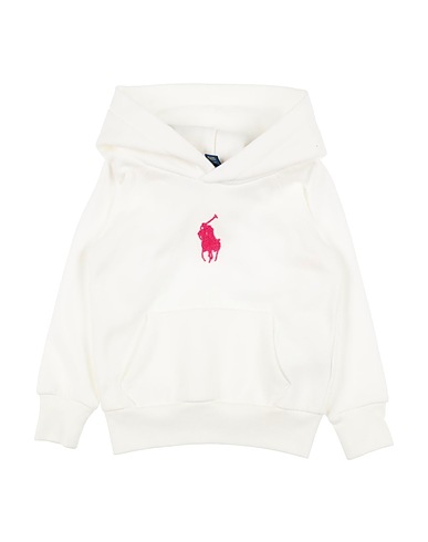 POLO RALPH LAUREN Sweatshirt French Knot Big Pony Fleece Hoodie
 White 60% Cotton, 40% Recycled polyester