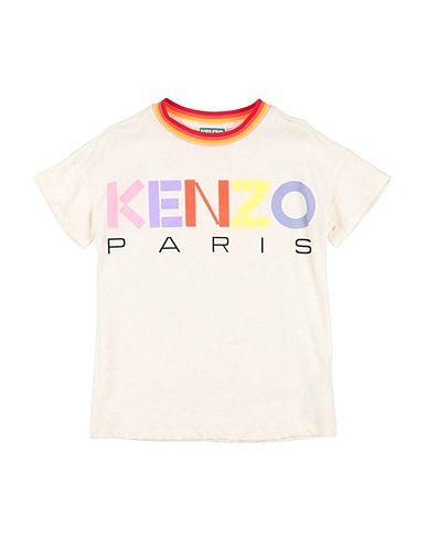 KENZO KIDS T-shirt Ivory 100% Cotton, Elastane