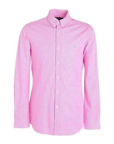 POLO RALPH LAUREN Checked shirt SLIM FIT GINGHAM STRETCH POPLIN SHIRT
 Pink 91% Cotton, 9% Elastane