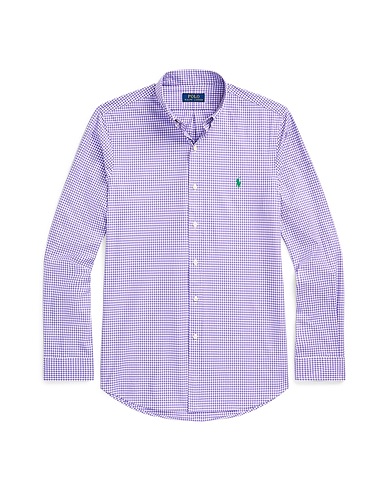 POLO RALPH LAUREN Checked shirt SLIM FIT GINGHAM STRETCH POPLIN SHIRT
 Purple 91% Cotton, 9% Elastane