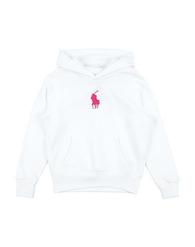 POLO RALPH LAUREN Hooded track jacket  French Knot Big Pony Fleece Hoodie White 60% Cotton, 40% Recycled polyester