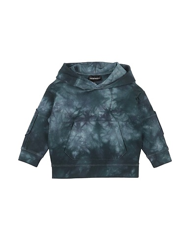 EMPORIO ARMANI Hooded track jacket  Slate blue 76% Cotton, 18% Polyester, 6% Elastane