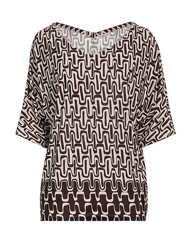 VIA MASINI 80 T-shirt Chocolat 93% Viscose, 7% Élasthanne