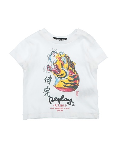 REPLAY & SONS T-Shirt Weiß 100% Baumwolle