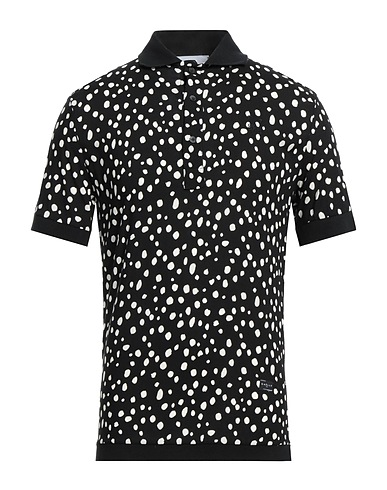 GAëLLE Paris Polo shirt Black 100% Viscose, Cotton