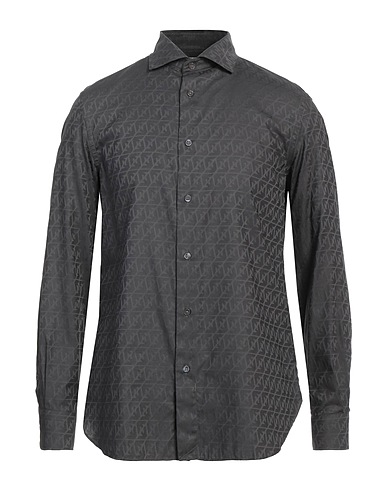 EMPORIO ARMANI Solid colour shirt Lead 100% Cotton