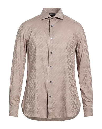 EMPORIO ARMANI Εμπριμέ πουκάμισο TORTORA 100% Βαμβάκι