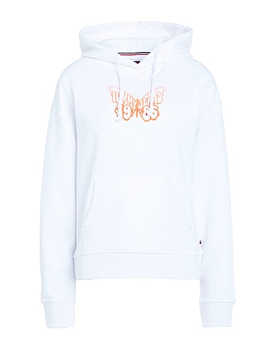 TOMMY JEANS Hooded track jacket  White 100% Cotton