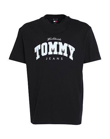 TOMMY JEANS TOPWEAR Nero 100% Cotone