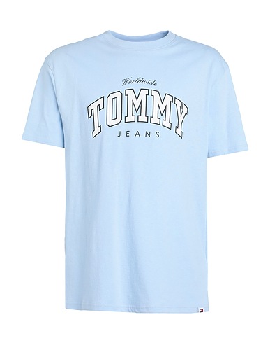 TOMMY JEANS Camiseta Azul celeste 100% Algodón