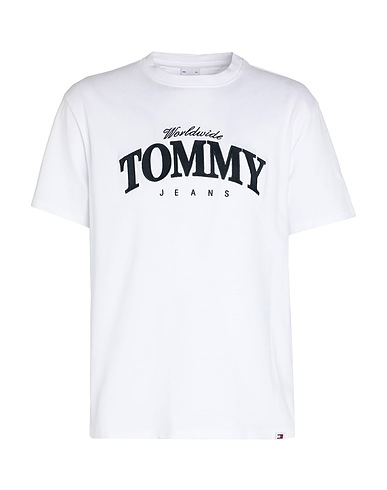 TOMMY JEANS T-shirt White 100% Cotton