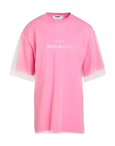 MSGM T-shirt Pink 100% Cotton, Polyamide