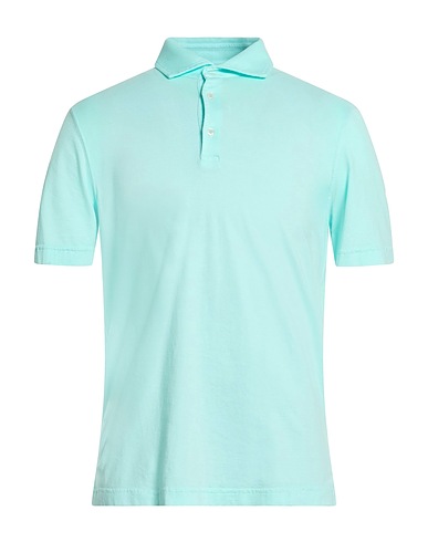 FEDELI Polo shirt Turquoise 100% Cotton