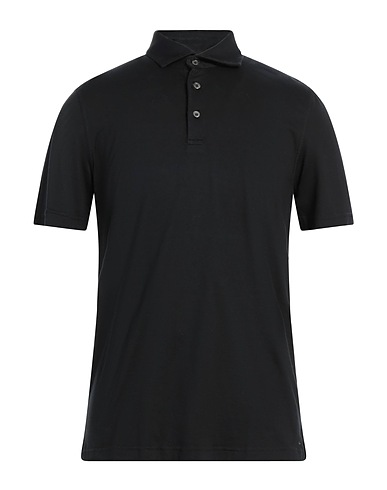 FEDELI Polo shirt Black 100% Cotton