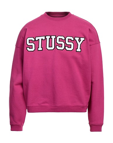 STUSSY Felpa Magenta 100% Cotone