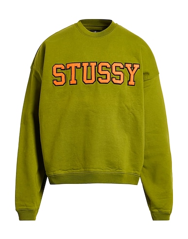 STUSSY Sweatshirt Military green 100% Cotton