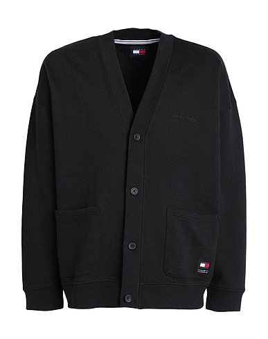 TOMMY JEANS 트레이닝 상의 블랙 68% 코튼, 32% 폴리에스테르