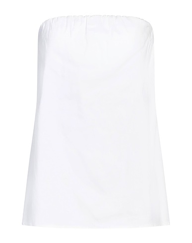 SEMICOUTURE Top White 79% Cotton, 18% Polyamide, 3% Elastane