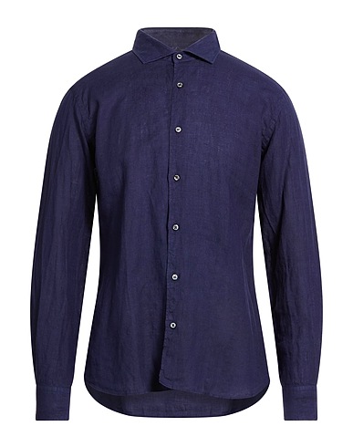 FEDELI Льняная рубашка Иссиня-чёрный 100% Лен