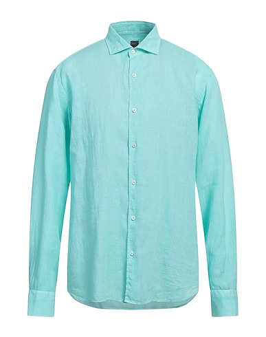 FEDELI Linen shirt Turquoise 100% Linen