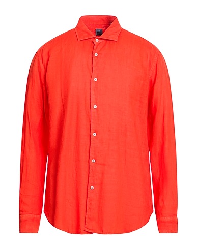 FEDELI Льняная рубашка Томатный 100% Лен