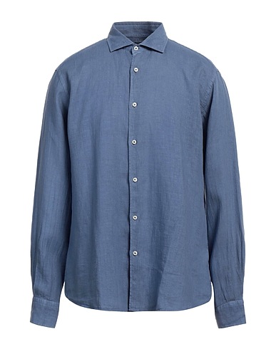 FEDELI Camicia in lino Avio 100% Lino