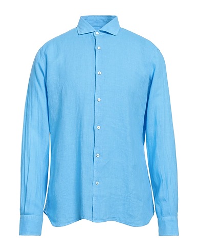 FEDELI Linen shirt Light blue 100% Linen