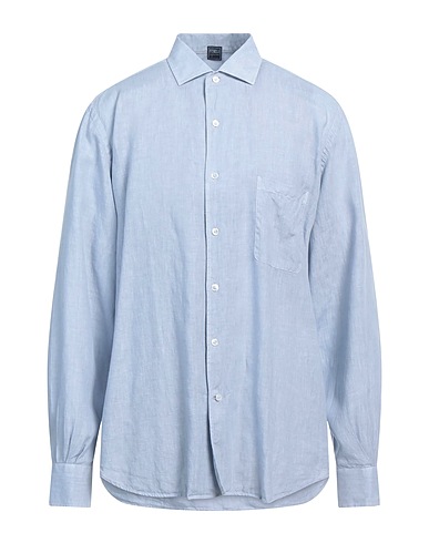 FEDELI Linen shirt Light grey 100% Linen
